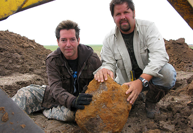 Meteorite Men with tractor
