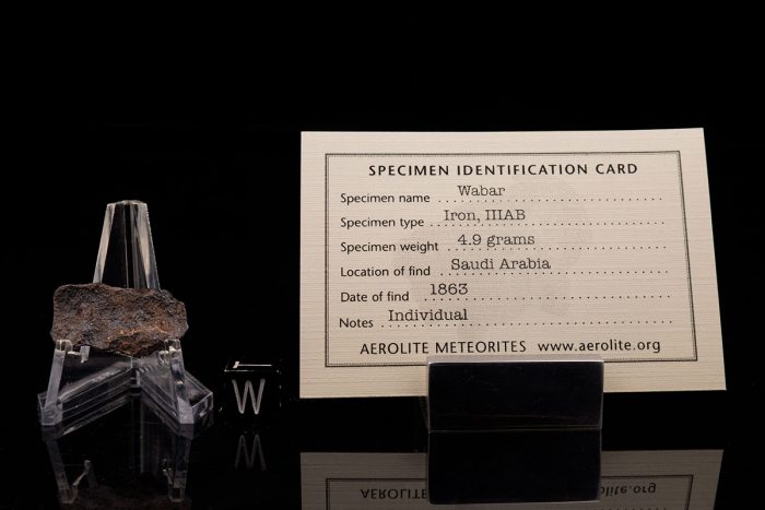 Wabar 4.9 Grams with specimen id card