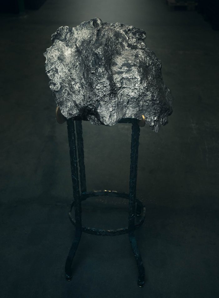 Large Campo del Cielo Iron Meteorite on Stand