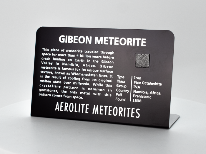 gibeon iron meteorite plaque