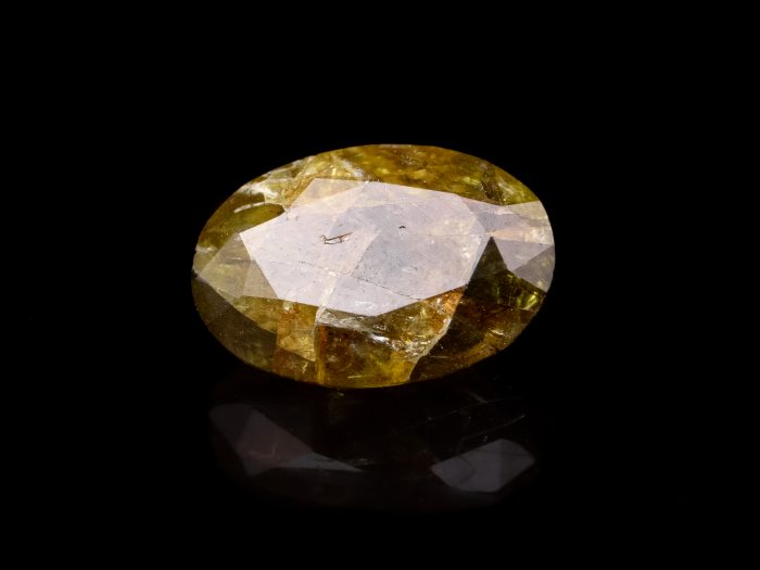 peridot faceted gem stone