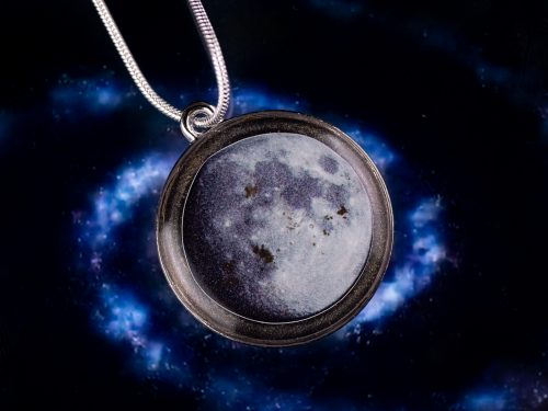 metal moon dust pendant