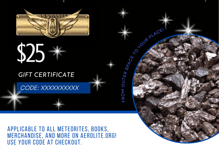 meteorite gift card certificate
